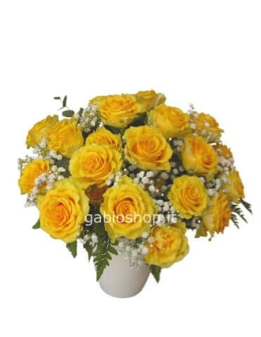 Bouquet di 9  rose gialle