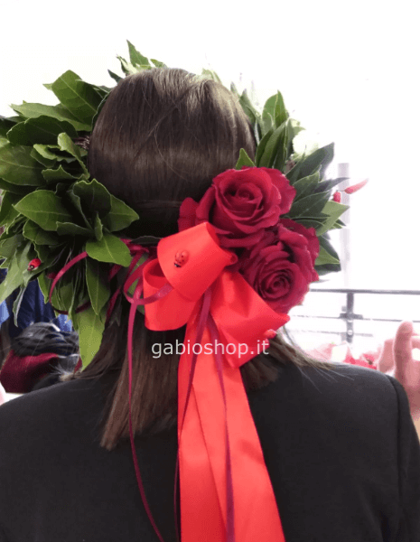 coroncina laurea con rose 